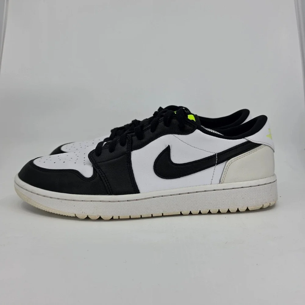 NIke Air Jordan 1 Low Golf Shoes Mens Sz 12.5 Phantom Volt DD9315-108 Panda Low